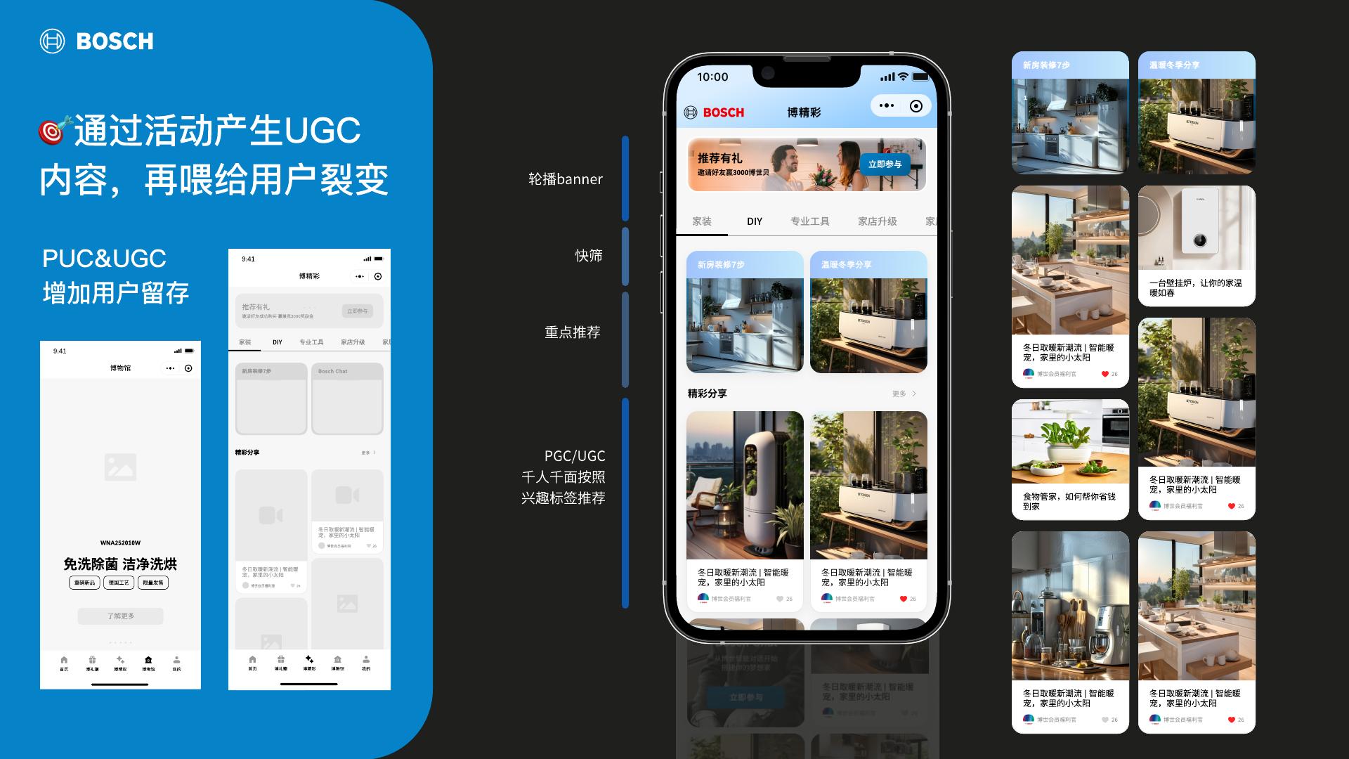 Bosch 内容与 UGC 体验项目视觉展示