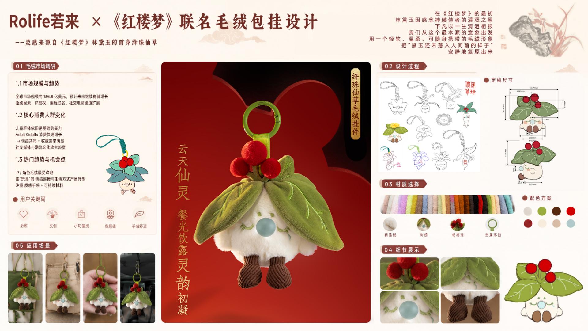 《红楼梦》联名毛绒包挂项目视觉展示