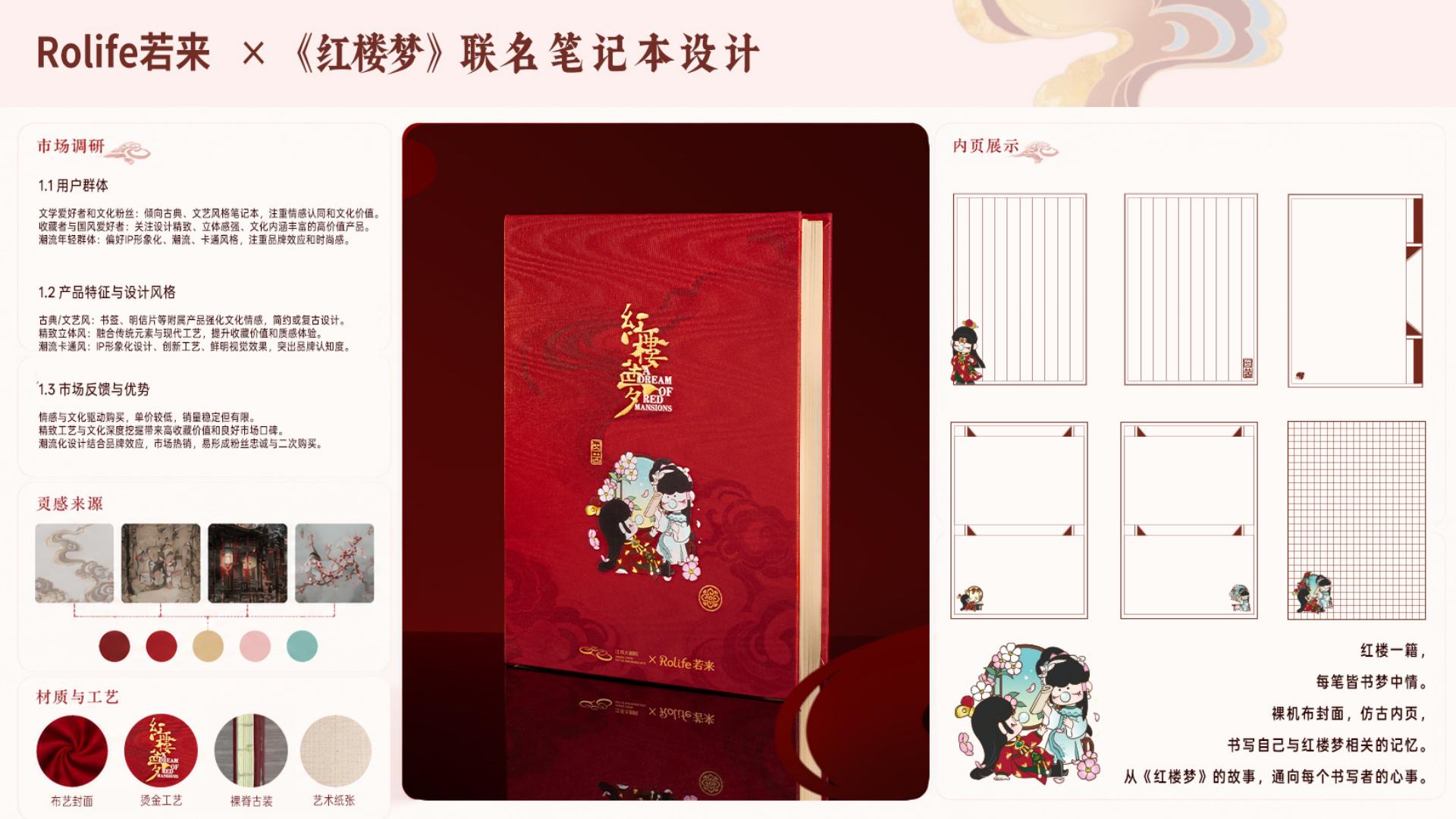 《红楼梦》联名笔记本项目视觉展示